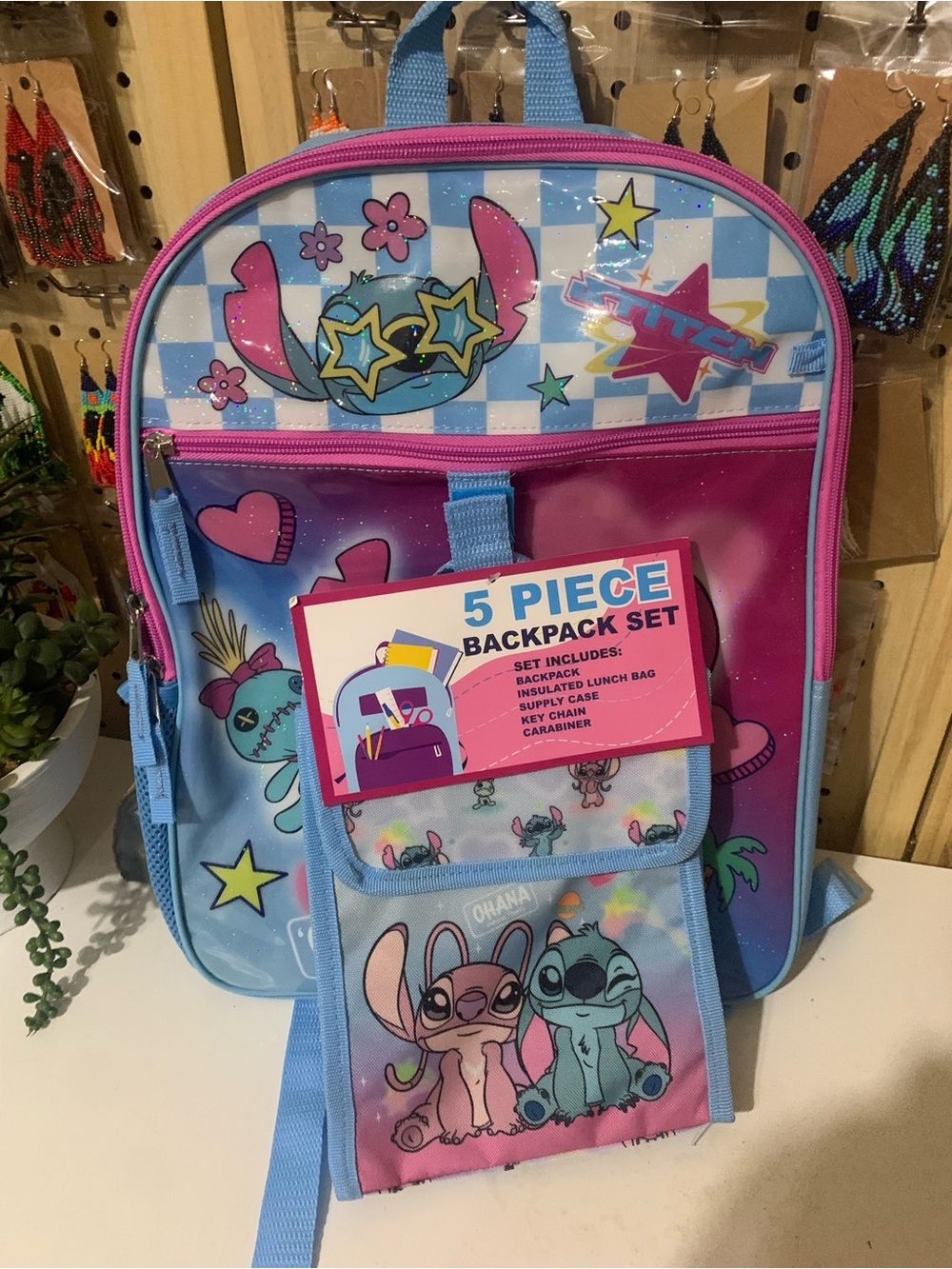 Kids 2 Piece Backpack Set - Pink & Blue
